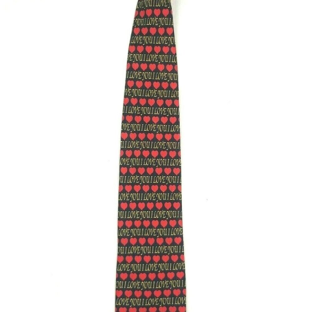 "I Love You" Red Heart  Neck Tie Valentines Day